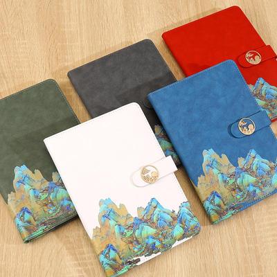 Guochao Wenchuang's Exquisites Geschenkset im chinesischen Stil: A Thousand Miles of Rivers and Mountains Notizbuch für Geschäfts- und Büromeetings
