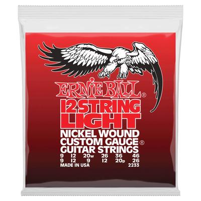 ERNIE BALL 2233 Electric Guitar Strings 12 Strings NICKEL WOUND LIGHT Nickel Wound Light [Genuine Product] (09-46) 12-STRING