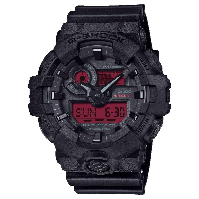Casio G-SHOCK Men s Resin 200M Water Resistant Digital Shock Resistant Quartz Watch GA-700BBR-1A