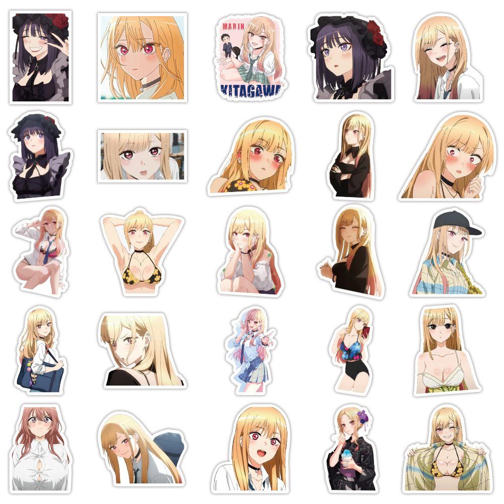 10/30/50pcs My Dress Up Darling Anime Stickers Kitagawa Marin Cartoon Sticker Suitcase Phone Notebook Kawaii Girl Decals Decor