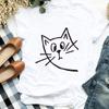 Women Lady Casual Cat Letter Funny 90S Style Cute Print Shirt T Tee For Womens Clothes