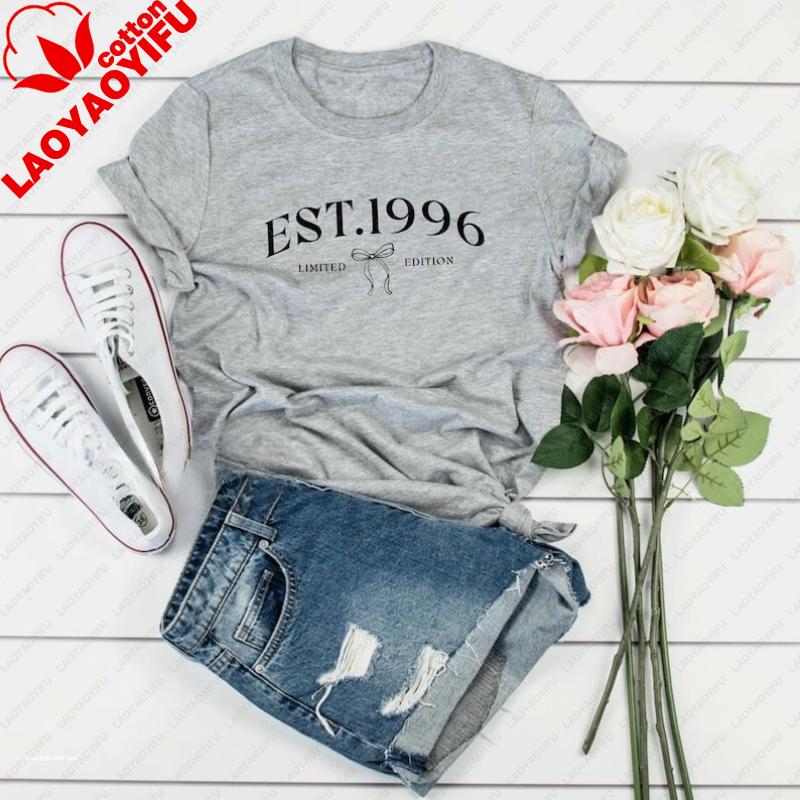 Nostalgia 30th Birthday Limited Edition Classics 1996 High Quality Cotton Unisex Crewneck Casual Style Shirt Loose Streetwear