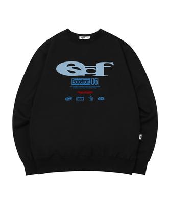 ESCAPEFROM Escf Logo Collage Print Sweatshirt Black