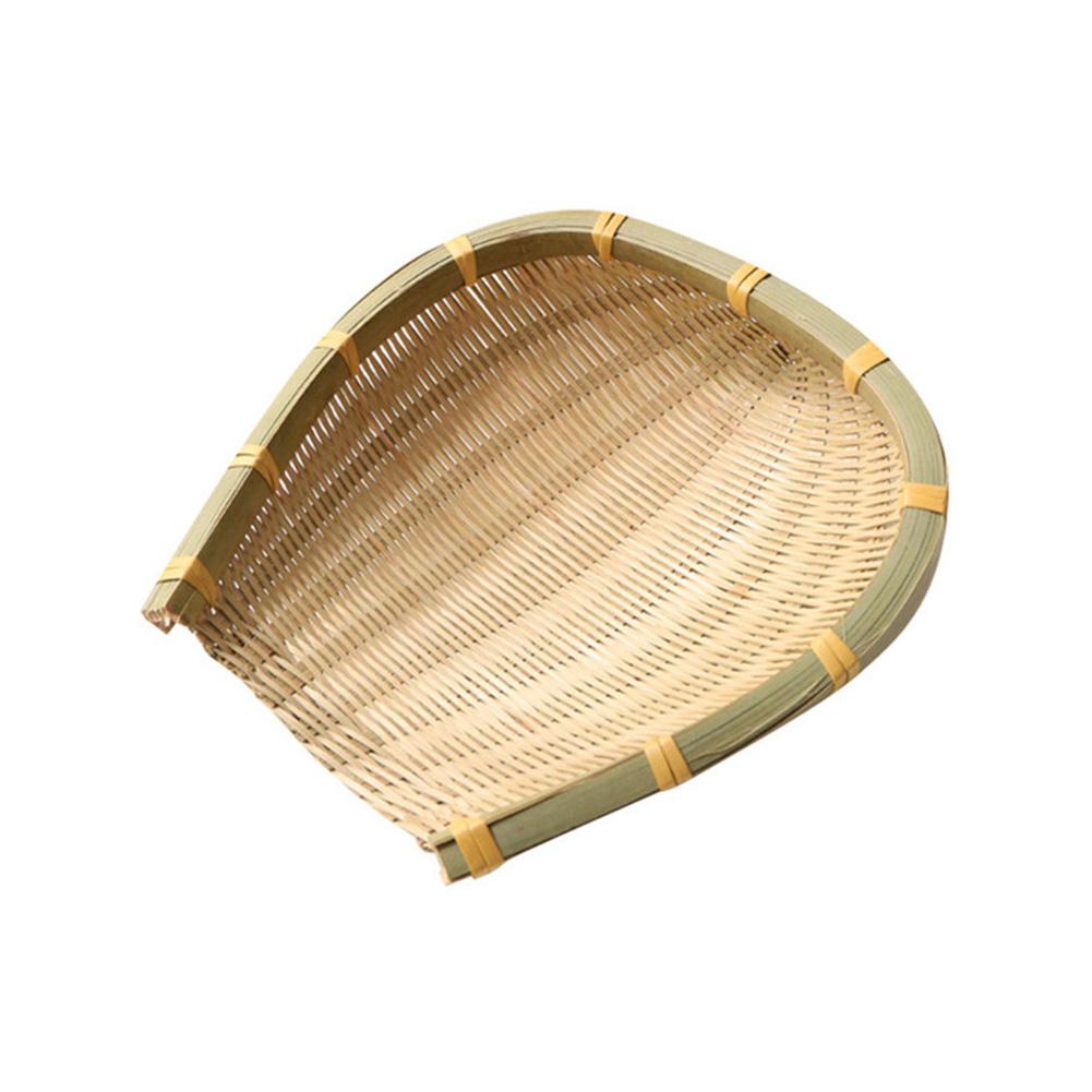 Bamboo Weaving Basket Open Bamboo Sieve Hand-woven Drying Bamboo Basket Fruit and Vegetable Storage Farmhouse Kitchen Basket
