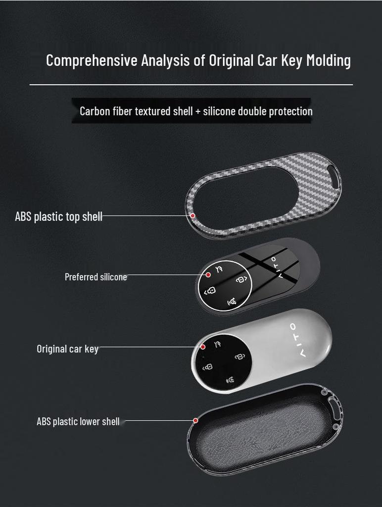 Huawei AITO M9 Key Case: Compatible with M5, M7, M8 Models, Ultra Protective Shell with Buckle