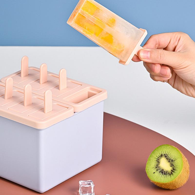 Popsicle/Sorbet Mold Food Grade Household Popsicle Making Frozen Ice Box Abrasive Tools With Lid Homemade Ice Cream Artifact