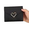 Heart-Shaped Tri-Fold Metal Wallet - Elegant & Versatile Women's Accessory
