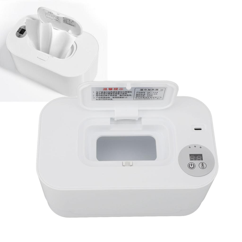 Wipes Warmer with Night Light Temperature   Refillable Multifunctional Portable USB Baby Wipes Holder Dispenser