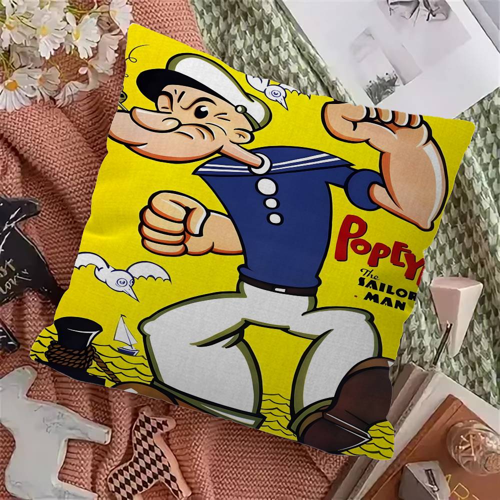 Anime P-Popeye The Sailor Lucky Dragon Pillow Cover Sofa Cushion Cover Home Room Decoration Children Gift