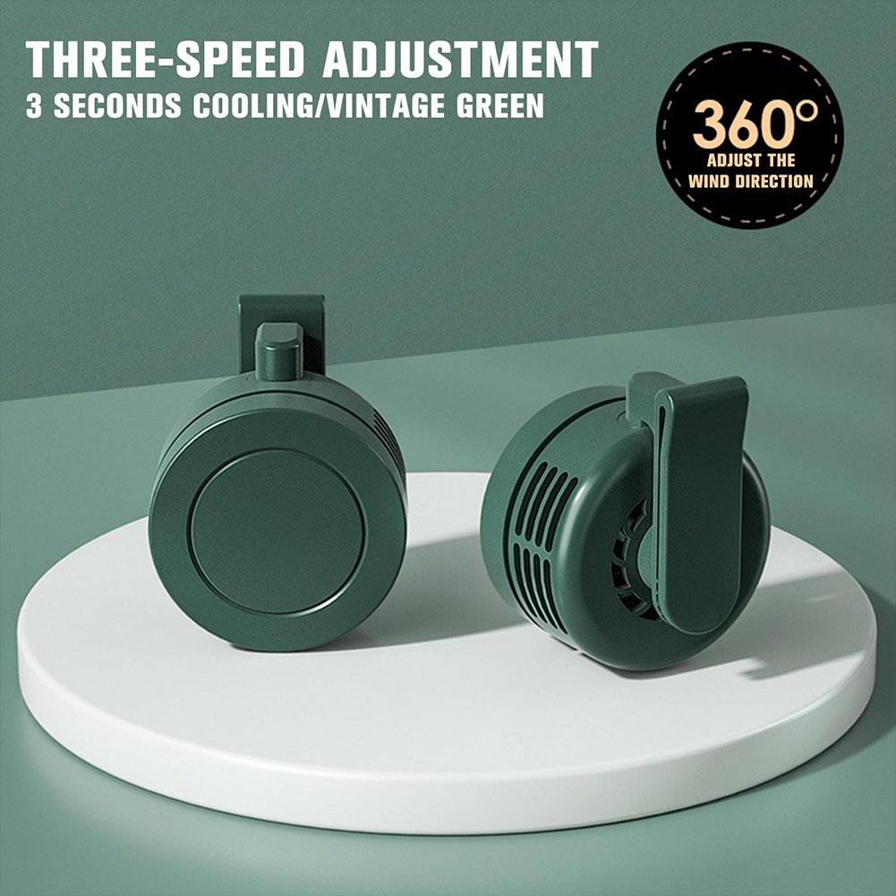 Portable Fan Rechargeable Mini Waist With 3 Speeds Strong Wearable Clip Belt Fan For Outdoor Jobsite FarmsTraveling Fishing