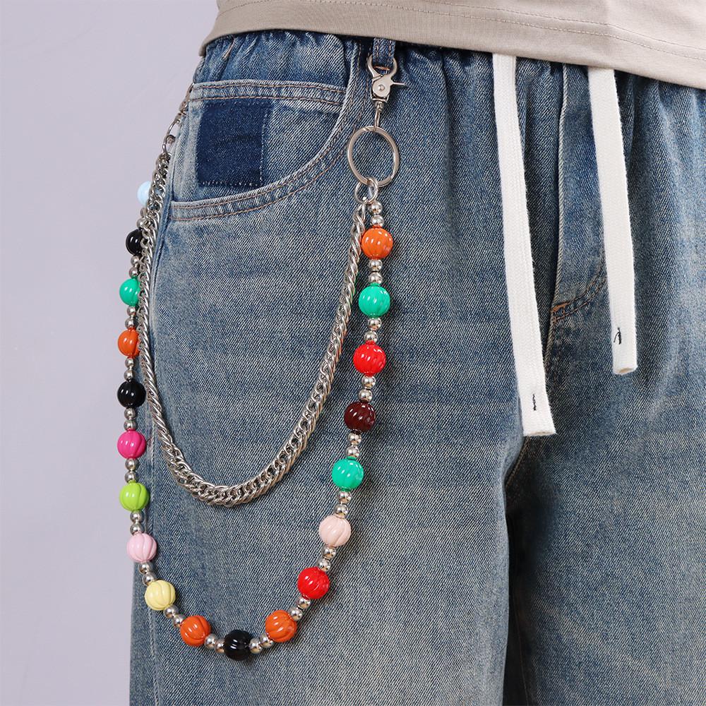 Hip Hop Double Layer Belt Chain For Men And Women With Metal Clips Fashion Jeans Accessory