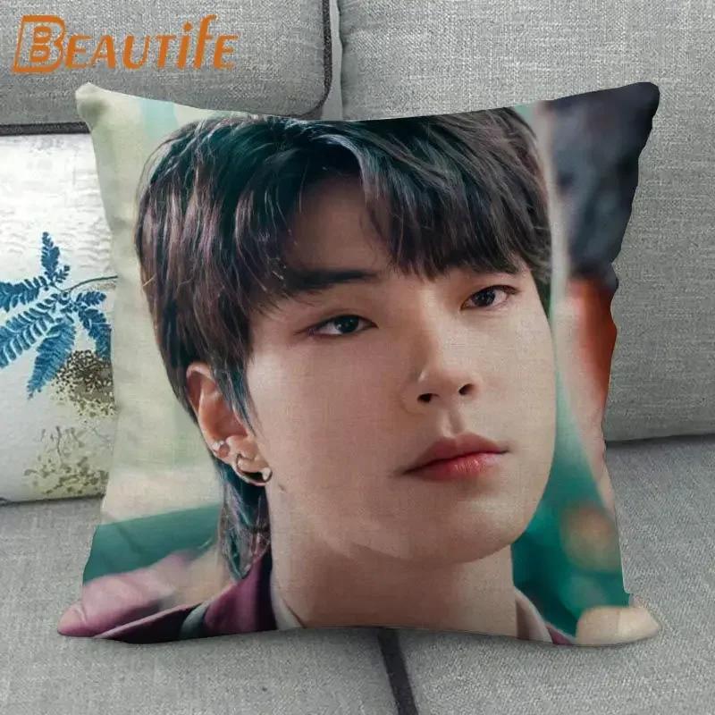 Custom Hwang In Yeop HOT KPOP Pillowcase 45X45cm Wedding Decorative Eco-Friendly Cotton Linen Fabric Pillow Case
