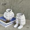 Classroom Supplies Organizer Pencil Holder, Creative Down Jacket Shape, Durable PETG Large Capacity Office Pen Cup, for And Makeup Brush Storage Cute
