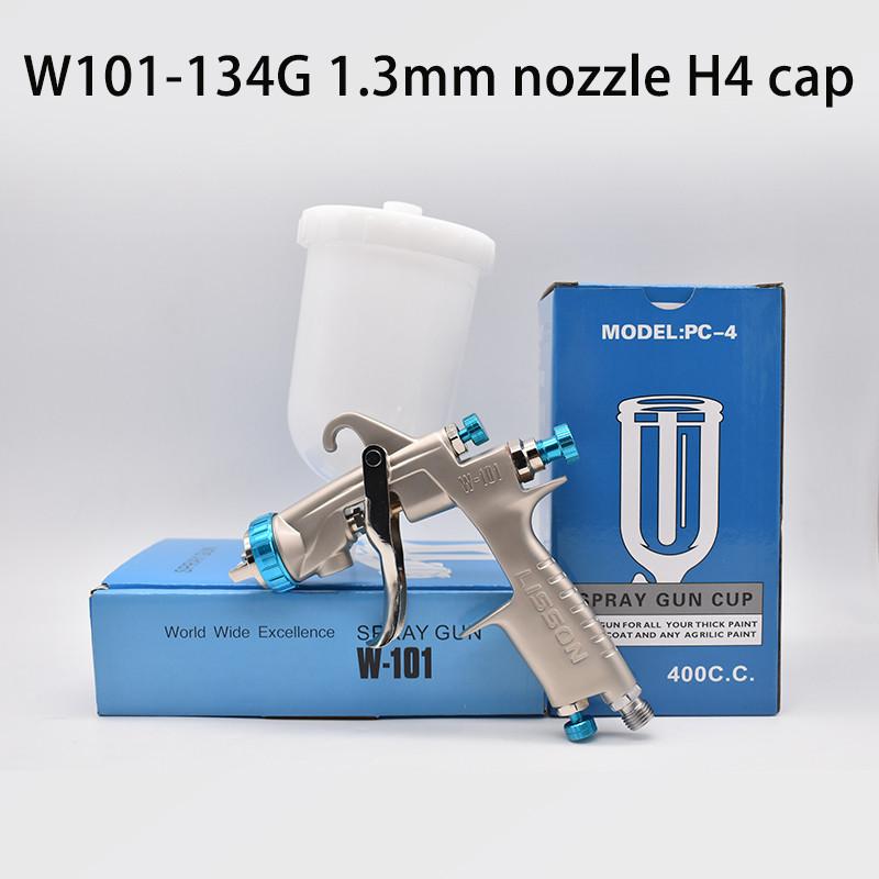 1.0/1.3/1.5/1.8mm High Quality W101 High Pressure Spray Gun 400CC Large Capacity Plastic Pot Spraying Equipment