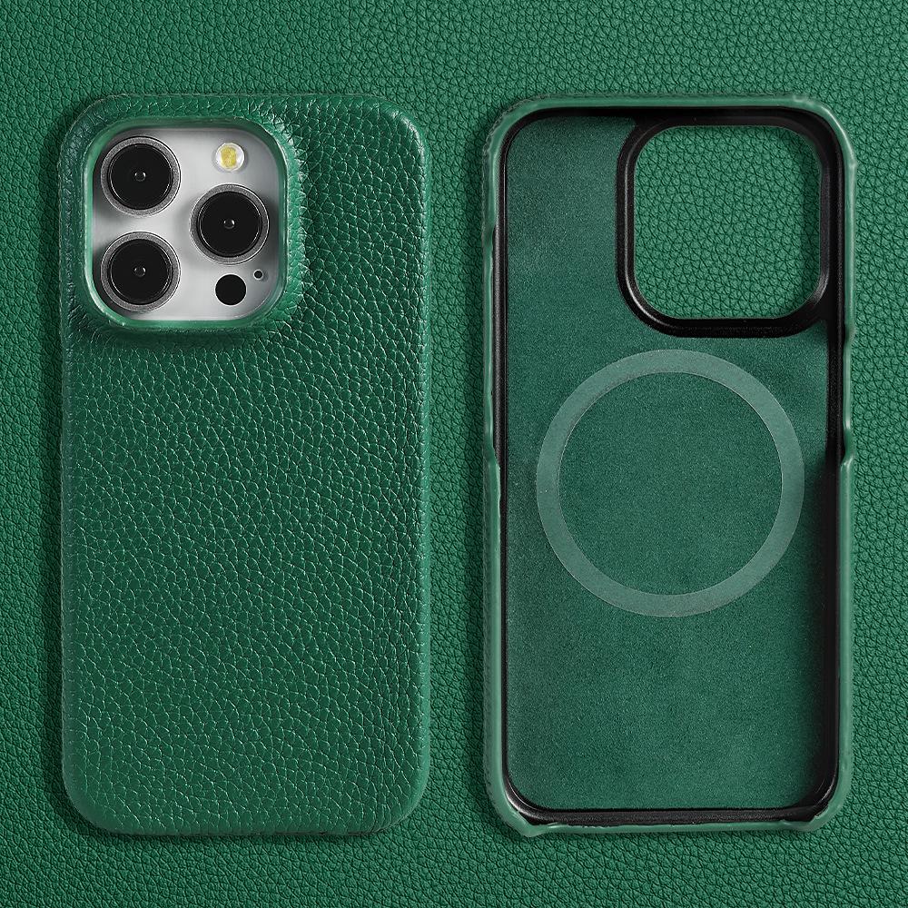 

Apple 17 Pro Max Magnetic Cowhide Leather Phone Case 16