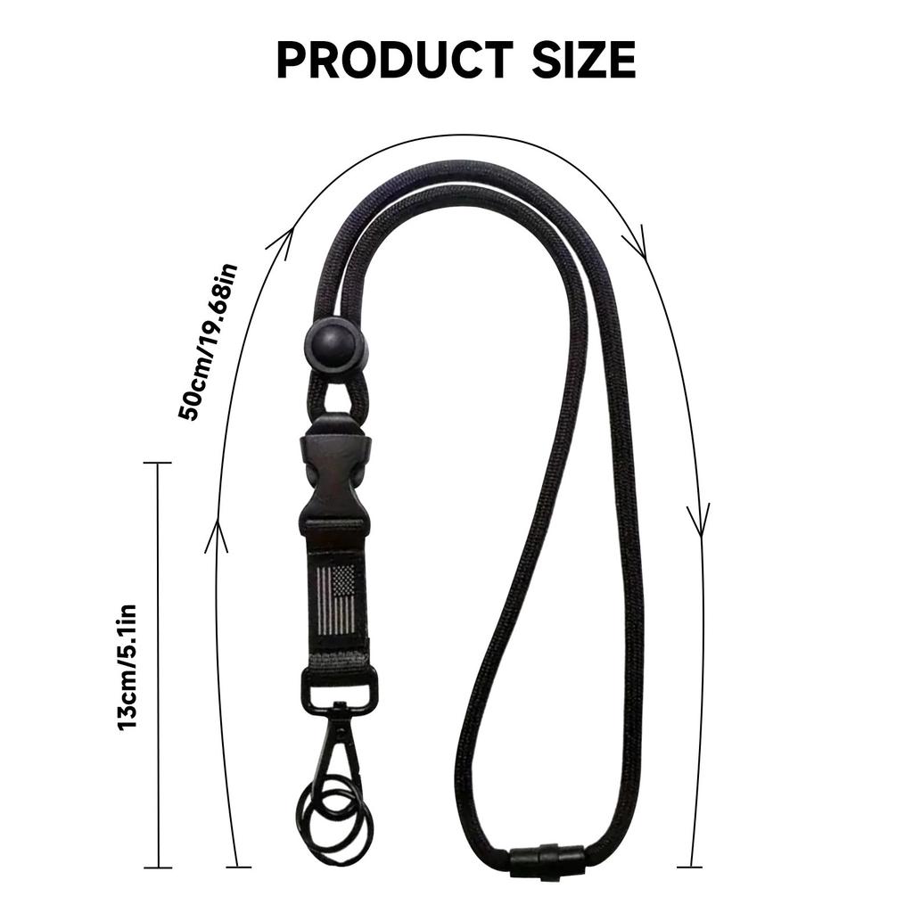 New Heavy Duty Removable Badge Reel Holder Keychain Hanging Neck Strap Lanyard Tactical Id Name Card Holder For Outdoor Hiking