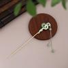 New Chinese Style Ethnic Style Retro Ping An Buckle Cheongsam Hair Ornaments Dripping Oil Flowers Butterfly Tassel Step Shaking Ancient Style Hairpin