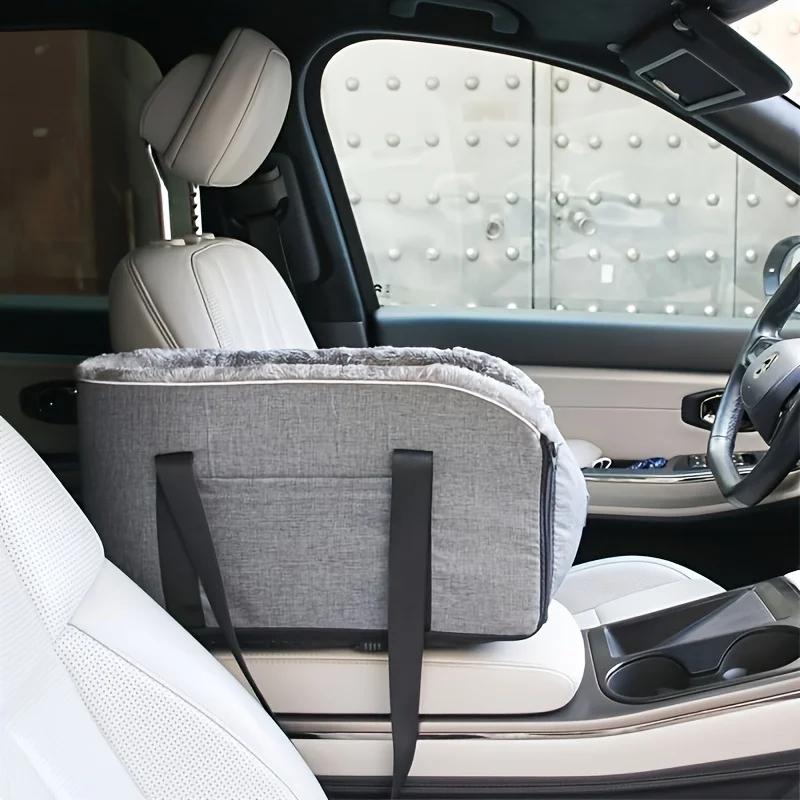 Safe Travel Pet Car Seat with Detachable Armrest Pillow Lift Seat Safety Buckle and Central Control Fo Dogs Cats Pet Supplies