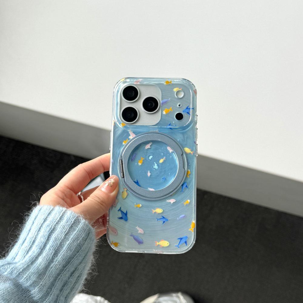

Summer Water Ripple Fish 360° Rotating Case for iPhone 17 Pro Max & Apple 16/15/14 Pro Apple 17