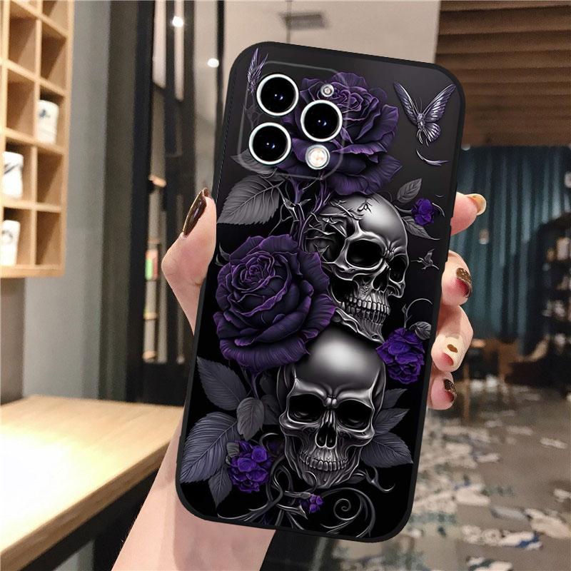 Phone Case Carcasa Funda For iPhone 17 Pro Max 17 Air 16 15 14 13 Pro Max 15 16 Pro 15Plus Skull Case