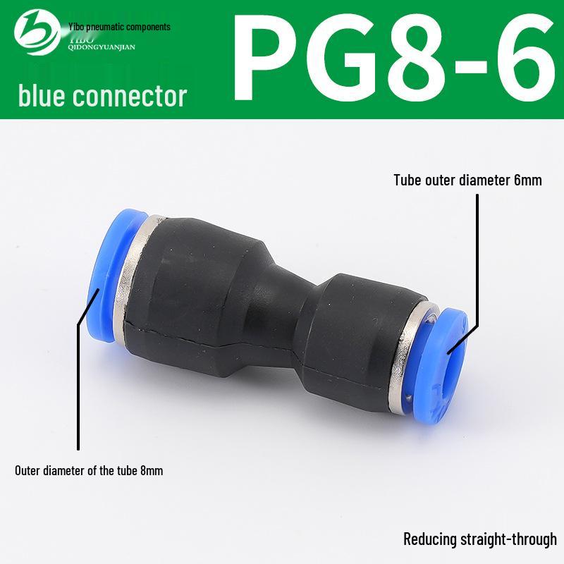 Wirtschaftlicher blauer pneumatischer Schnellkuppler: Gerade, T-Stück, Vierweg, Fünfweg, Reduzierstück für PU/PE/PY/PZA/PK/PV