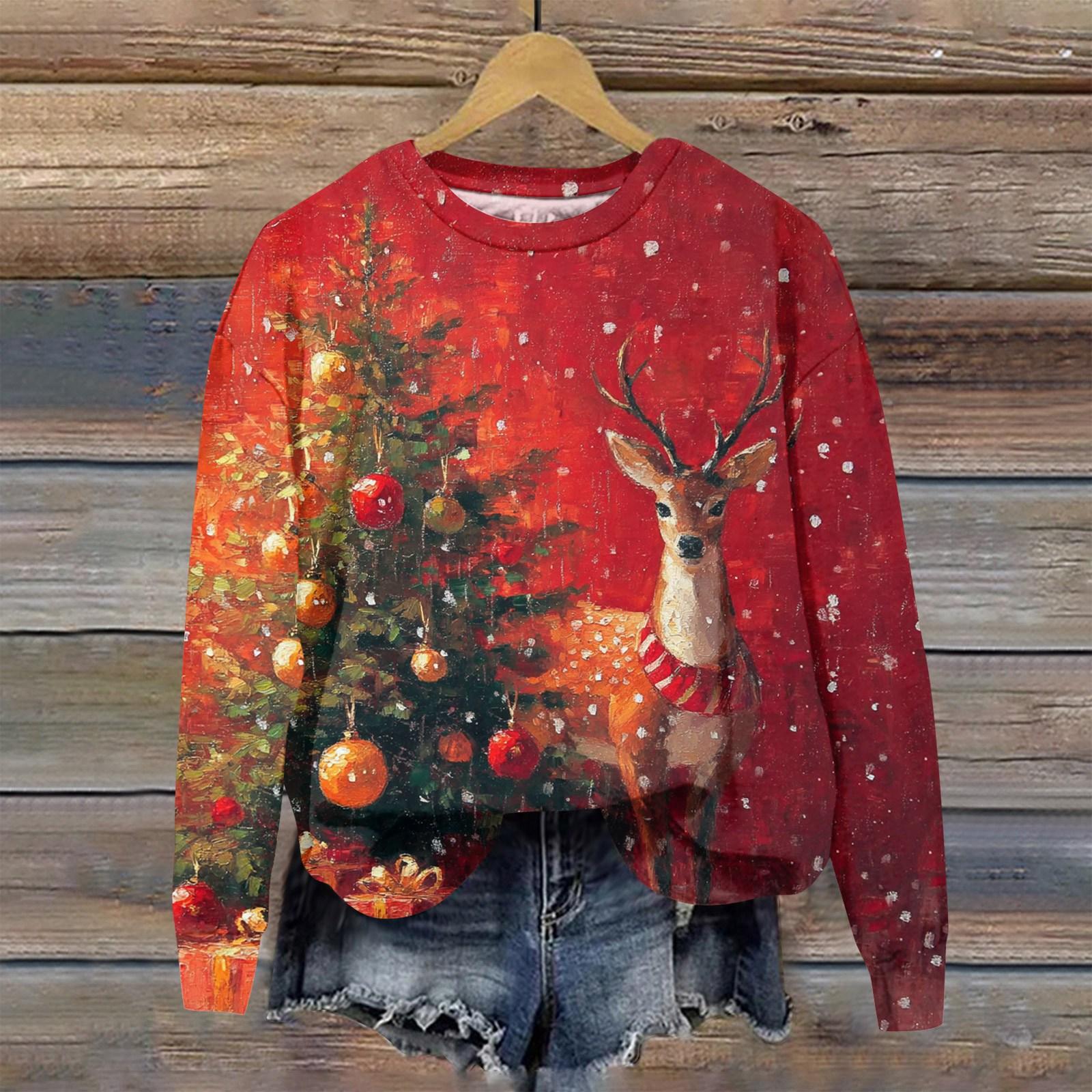 

Женская мода с принтом, длинный рукав, свободный круглый вырез, свитшот, осень XL