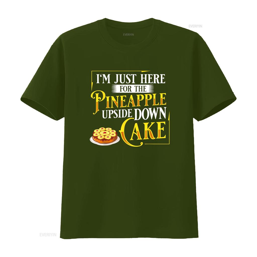 Pineapple Upside Down Cake Recipe Mix Filling T Shirt vintage Washed Casual homme Breathable Slightly graphic