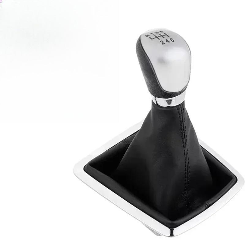 Gear Shifter Knob Lever Manual 5/6-Speed Galaxy with Leather Dustproof Cover for Ford Focus 2 MK2 FL C-MAX 2006-2011 Car Styling