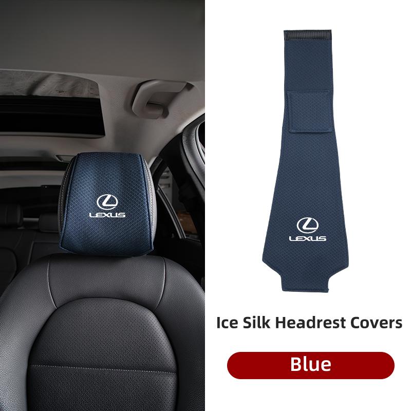 

Car Seat Headrest Cover Ice Silk Neck Pillow Storage Protector For Lexus CT200h ES250 ES300h IS250 IS200 GS300 GS460 GX470 LS400