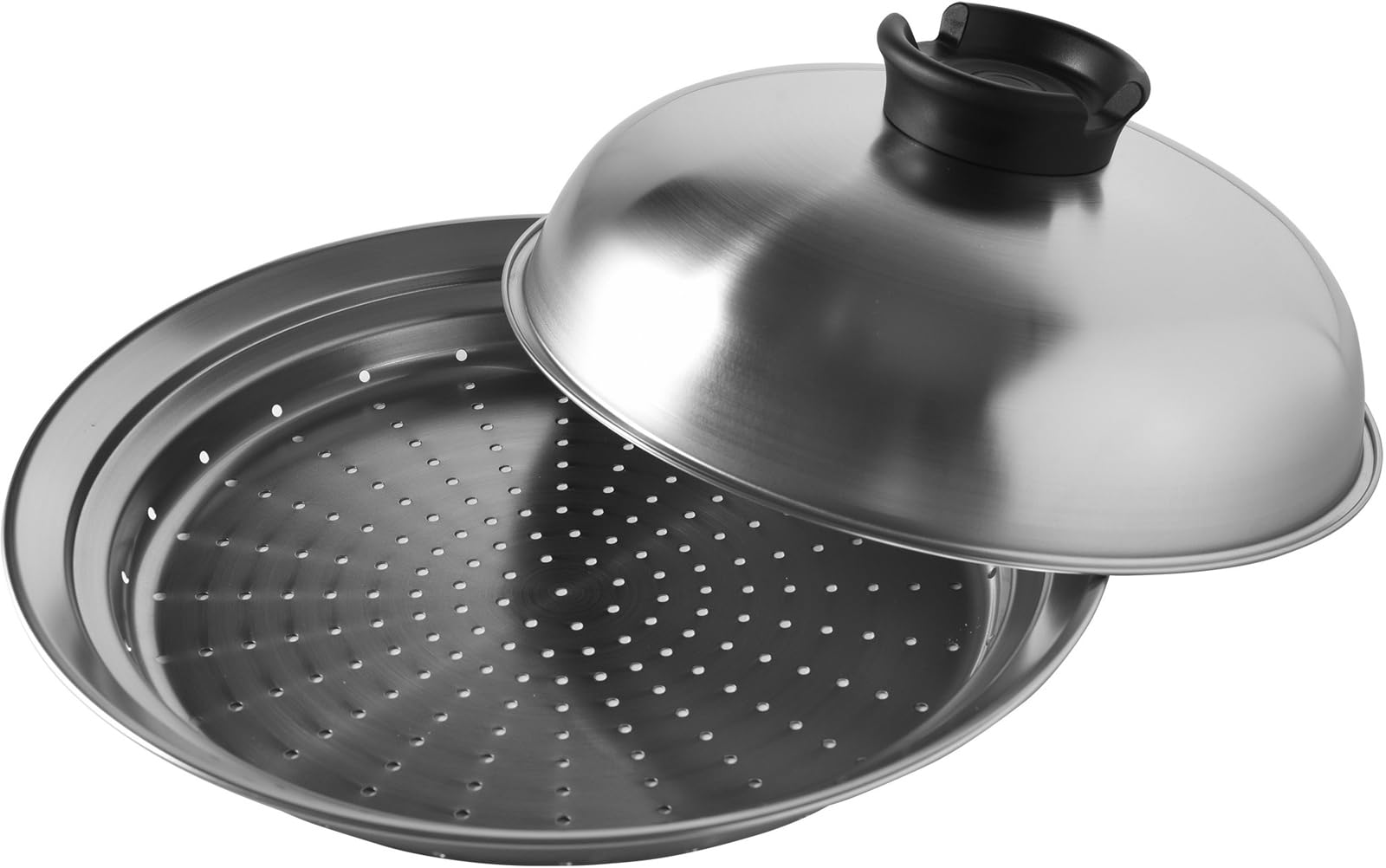 

Пароварка Ernest Easy Поместите на блюда для пара в сковороду Крышка служит поддоном Позволяет подавать прямо к столу Нержавеющая сталь Можно мыть в посудомоечной машине