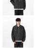 Men's Vintage Washed PU Leather Motorcycle Jacket - Loose Fit, High-End Vibe, Spring/Autumn