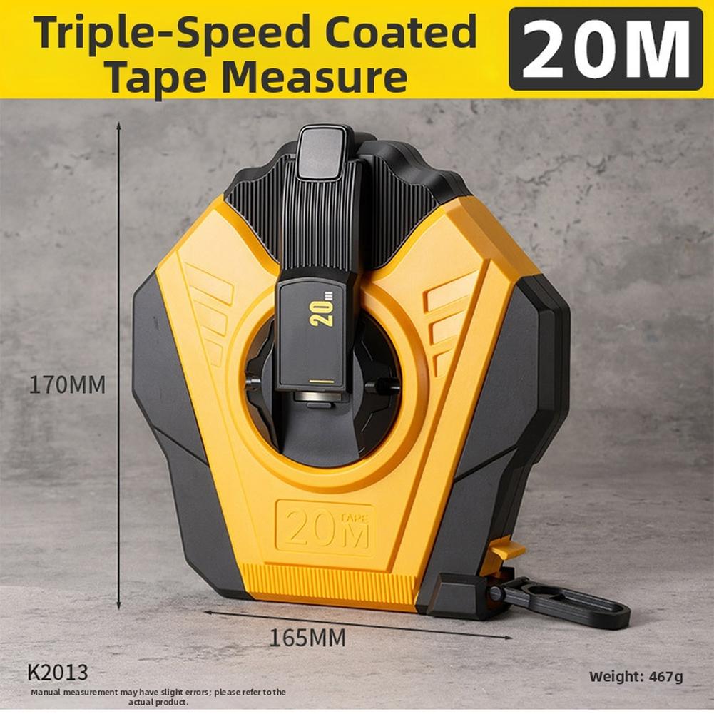 20M 30M 50M Triple-Speed Fiberglass Measuring Tape Dual Sided Thickened ABS Case For Construction Land Surveying Tools