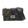 [Gebraucht] Baguette Silberne Schnalle Logo FF Muster Jacquard Canvas Und Leder Handtasche - Ausgezeichnet #1QOO7B0