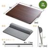 Sanwa Direct Laptop-Tisch für 15,6-Zoll-Laptops und Tablets, Leichtgewicht (580g), Gepolstert, Holzmaserung, Braun (Produktcode: 200-HUS006BR)