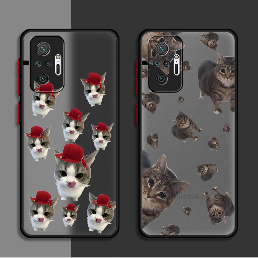 Hülle für Xiaomi Redmi Note 14 13 Pro Plus 11 13C 12 9S A4 14C 10 Funda Rückseite Handyhülle Süße Katzenkunst