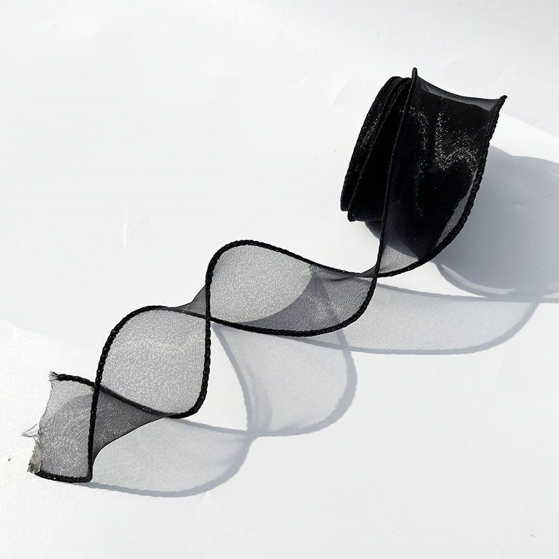 Iridescent Pearl Wave Silk Ribbon: Fishtail Yarn for Floral Arrangements & Decorations