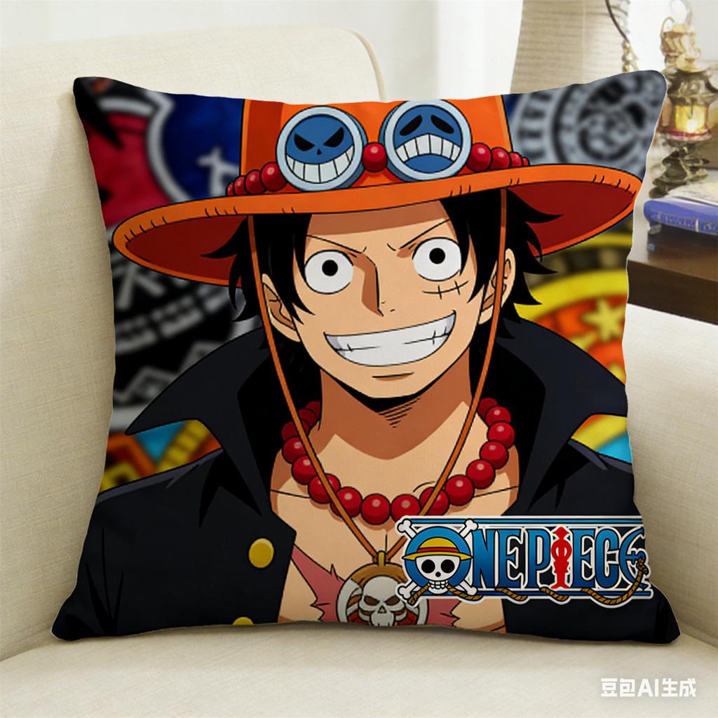 One Piece Pillow Cover Anime Fan Favorite Character Print Decorative Pillowcase for Bedroom Living Room and Anime Enthusiasts