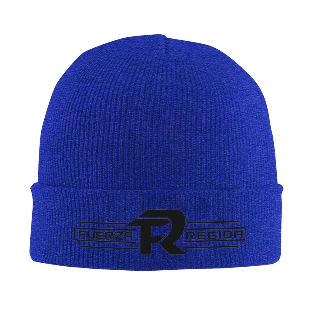 Unisex Knit Cuff Beanie Fuerza Regida Logo  Merch Warm Knitted Caps  Bonnet Hats
