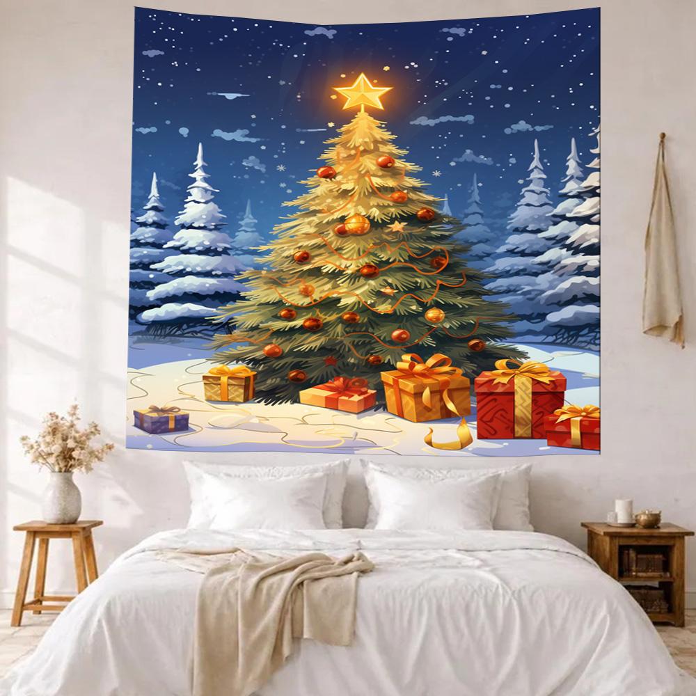 Christmas Wall Decor Tapestry Art For Pet Memorial Birthdaywedding Party Backdrop Family Gift