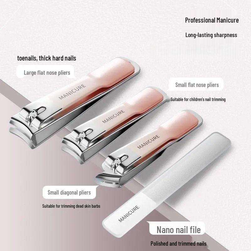 Portable 10-Piece Nail Clipper and Manicure Set with Ear Pick