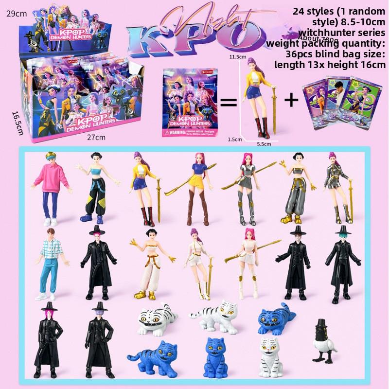 K-Pop New Demon Hunter Girl Group Men's Group Figure Model Blind Box Tide Play Doll Ornament