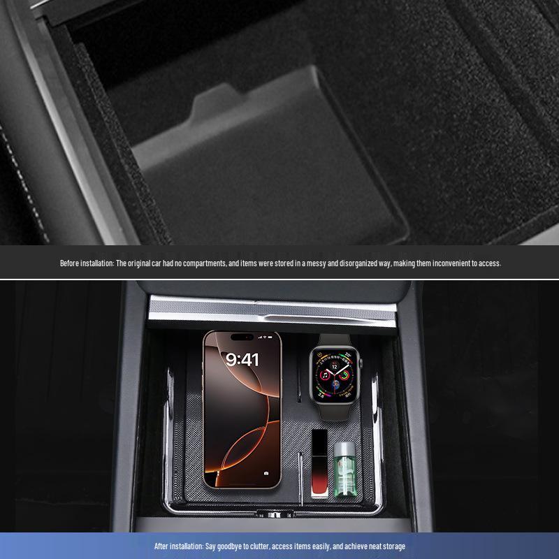 Compatible Storage Box Organizer for Tesla Model Y/3/YL Center Console Armrest