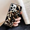 Animal Print Cheetah Black and Brown Phone Case Back Cover for iPhone 17 Air 16 15 14 13 11 12 Pro Max Plus