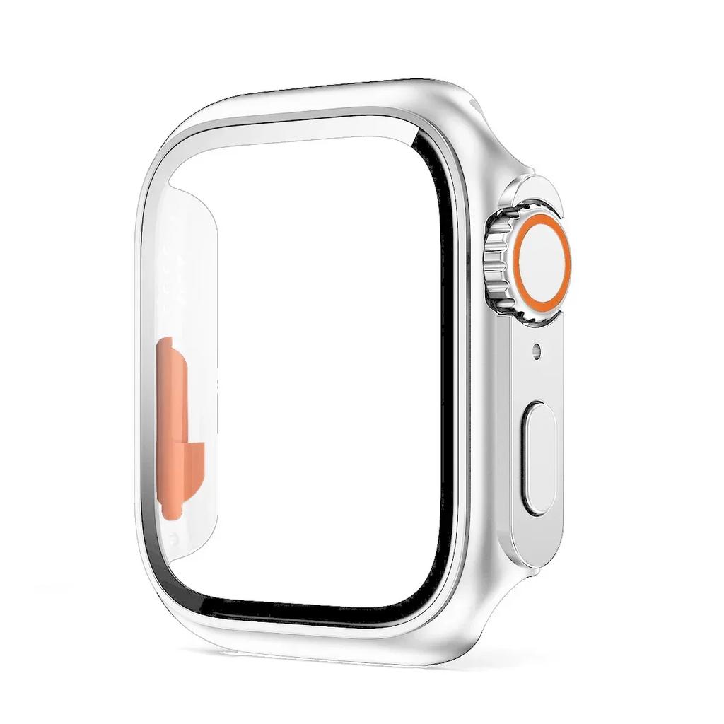 Glas + Hülle für Apple Watch S10 42 mm 46 mm Displayschutzfolie/Schutzhülle mit integriertem Ultra Bumper Case für iWatch Series 10 987654SE