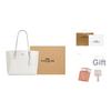 Coach Mollie Classic Logo Coated Canvas Tote Bag Women tote bags Chalk-White CV967-IMXU5