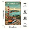 San Francisco Vintage Aluminum Sign - Retro Travel Poster for Street & Garage - Metal Plaque for Yards, Cafes & Home Walls