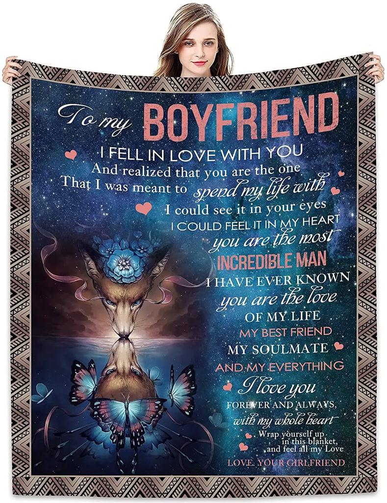 To My Wife Blanket From Husband for Wife | Super Soft Fleece Couples Throw Blankets,Romantic Women Valentines Day Birthday Gifts