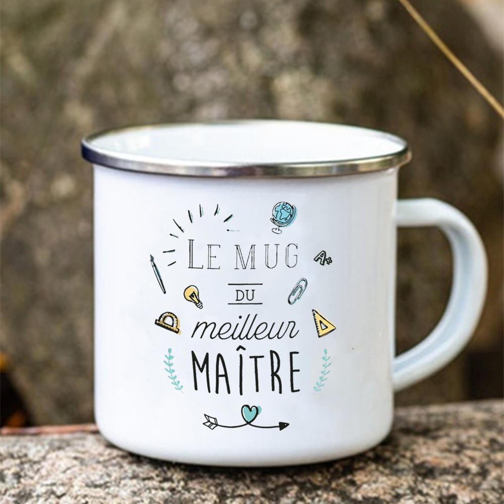 Thank You Super Teacher Mugs Creative Coffee Cups Drinks Water Cup Enamel Camping Mug School Home Handle Drinkware Teacher Gifts