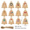 48Pcs Merry Christmas Tags Kraft Paper Card Gift Label DIY Hang Tags Gift Wrapping Decor