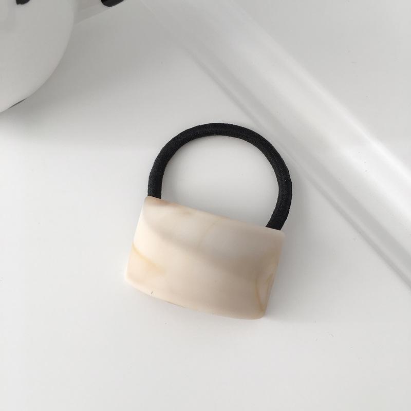 Duowei Jewelry Style Simple Matte Wood Grain Girl Ponytail Hair Band Геометрическая дуга Высокая эластичная женская повязка на голову